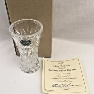 COPY - New in Box With COA LENOX 6” Star Crystal Vase